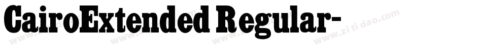 CairoExtended Regular字体转换